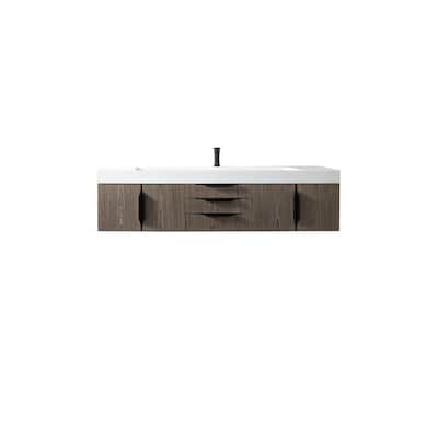 James Martin Vanities 983-V72S-W-B-GW Columbia 72" Wall Mounted Single