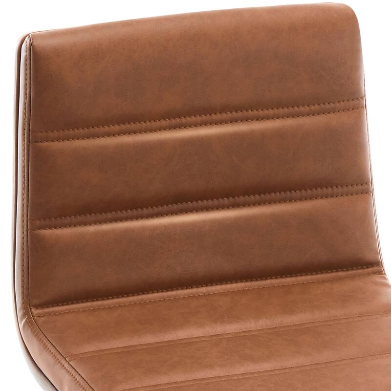 Faux Leather & Wood Swivel Bar Stools/ Counter Stool Set of 2