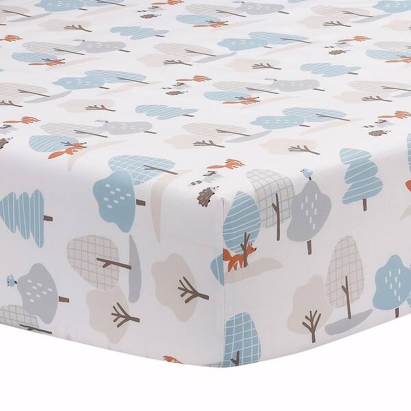 slide 2 of 6, Bedtime Originals Sleepytime Bear Woodland Baby/Toddler Fitted Crib Sheet