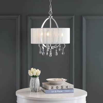 SAFAVIEH Lighting Vienna Adjustable 3-light Chrome Chandelier - 18"x18"x21.75 - 93.75"