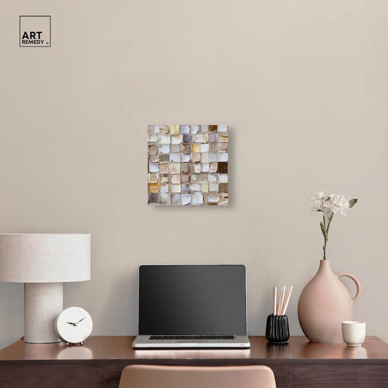 Woven Stone Canvas by Art Remedy, Gallery Wrapped
