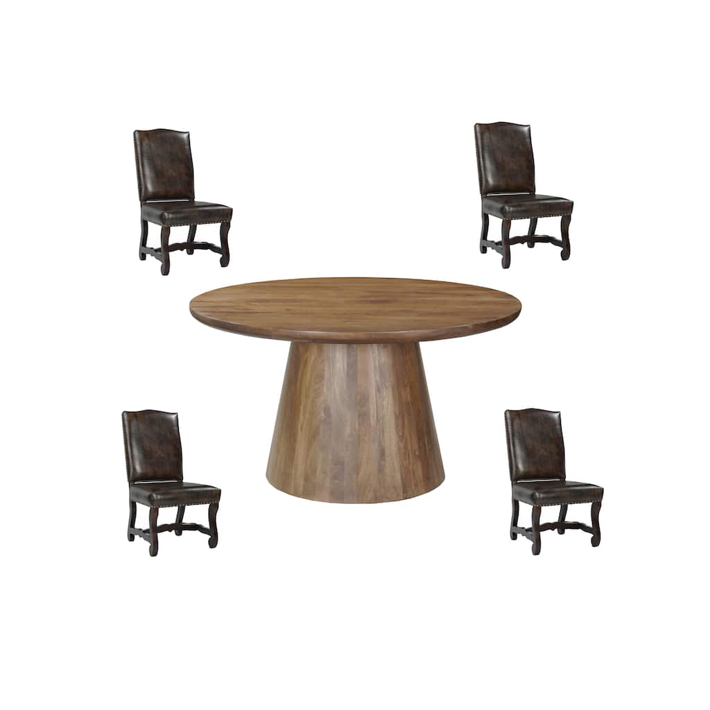 Ava 5-piece Solid Wood Dining Set