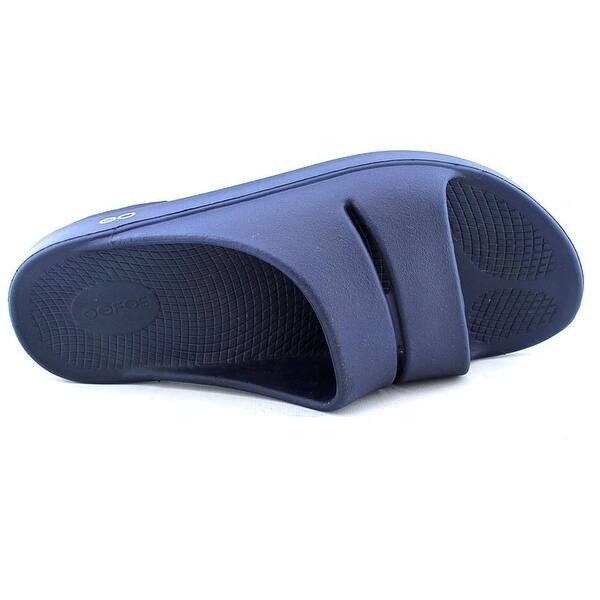 Blue Oofos Sandals