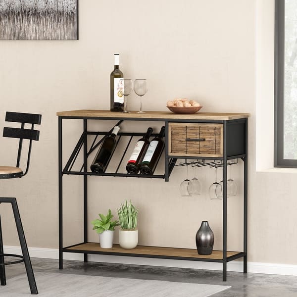Boster 8 Bottle Wine Rack Console Table with Storage by Christopher