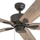 preview thumbnail 3 of 6, 52" Prominence Home Glencrest Bronze Farmhouse Ceiling Fan with No Light, Remote Control