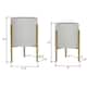 Gianna Modern White Indoor Metal Planters with Gold Legs(Set of 2