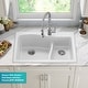 preview thumbnail 31 of 33, KRAUS Quarza Granite 33 inch 60/40 Undermount Drop-in Kitchen Sink