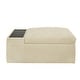 preview thumbnail 4 of 20, Sebastopol Boucle Fabric Storage Ottoman With Table and Casters by iNSPIRE Q Modern