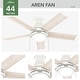 preview thumbnail 5 of 23, Hunter 44" Aren Low Profile Ceiling Fan with LED Light, Pull Chain