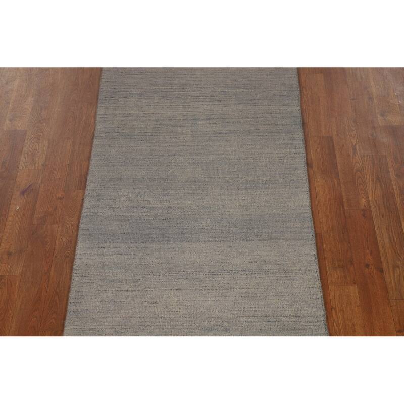 Striped Gabbeh Oriental Runner Rug Handmade Wool Carpet - 2'6"x 9'3"