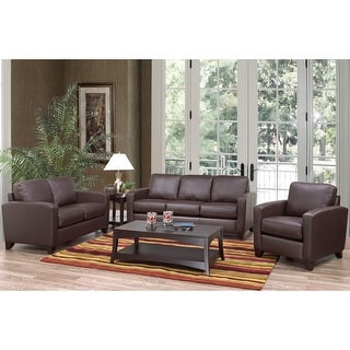 Bryce White Italian Leather Sofa, Loveseat