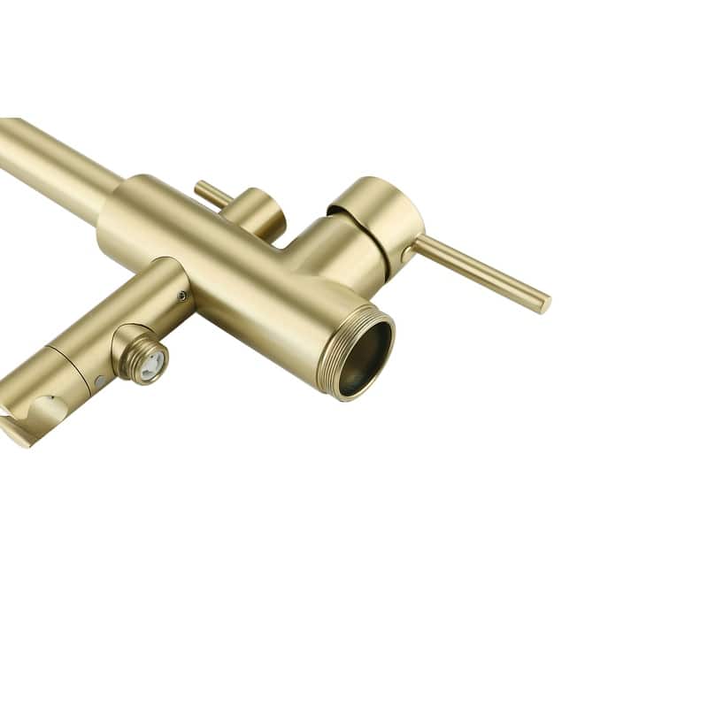 Indigo Home Floor Mounted Roman Tub Faucet with Handshower