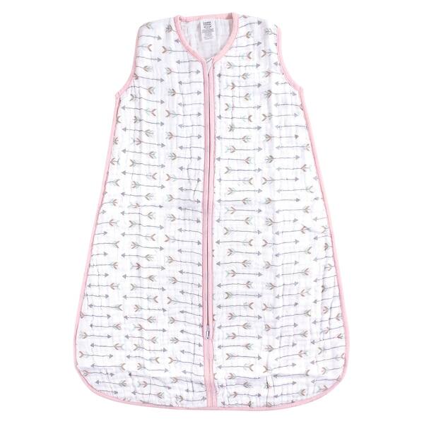 slide 1 of 1, Luvable Friends Baby Girl Sleeveless Muslin Cotton Sleeping Bag, Sack, Blanket, Girl Arrows Muslin 0-6 Months - Girl Arrows Muslin
