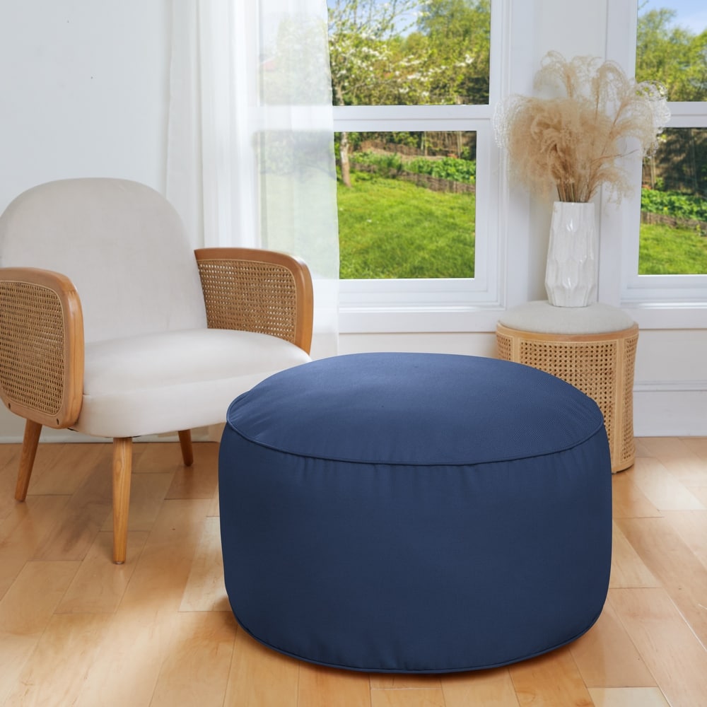 Sorra Home Sunbrella Large Round Bean Pouf