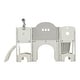 preview thumbnail 36 of 42, Versatile 9-in-1 Kids Slide Playset: Spaceship Design with Slide, Tunnel, Ring Toss, Whiteboard, and Basketball Hoop