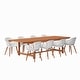preview thumbnail 24 of 22, Amazonia Rawlins 9pc 100 FSC Wood Outdoor Patio Dining Set