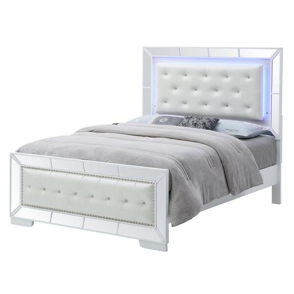 Hollywood Hills White Panel Bed