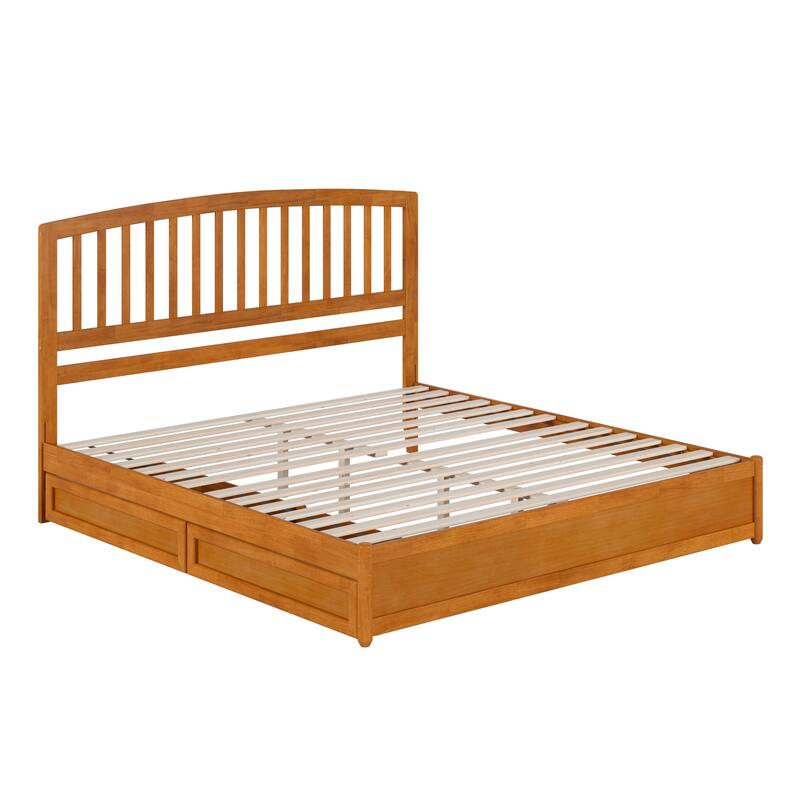 Lucia Platform Bed with Panel Footboard and Storage Drawers