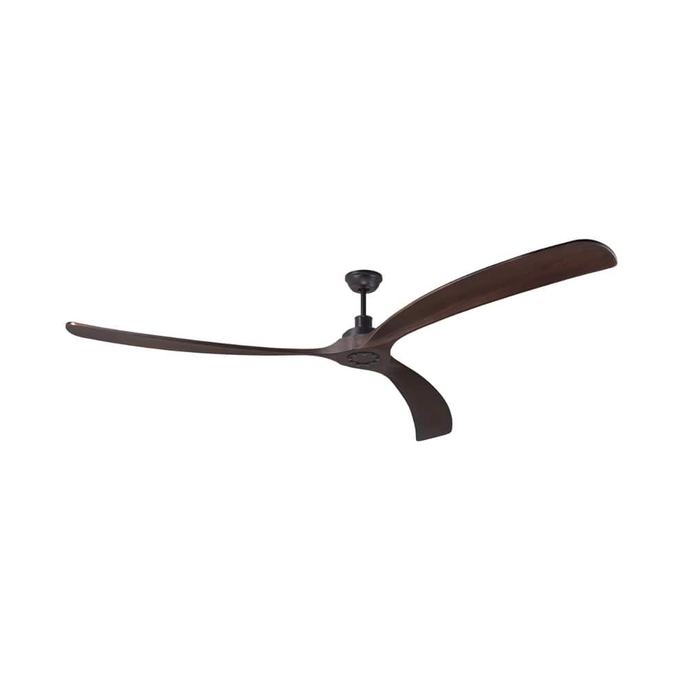 88" Rio Grande 3-Blade Ceiling Fan Oil Rubbed Bronze Finish and Walnut Blade Finish with Wall Control
