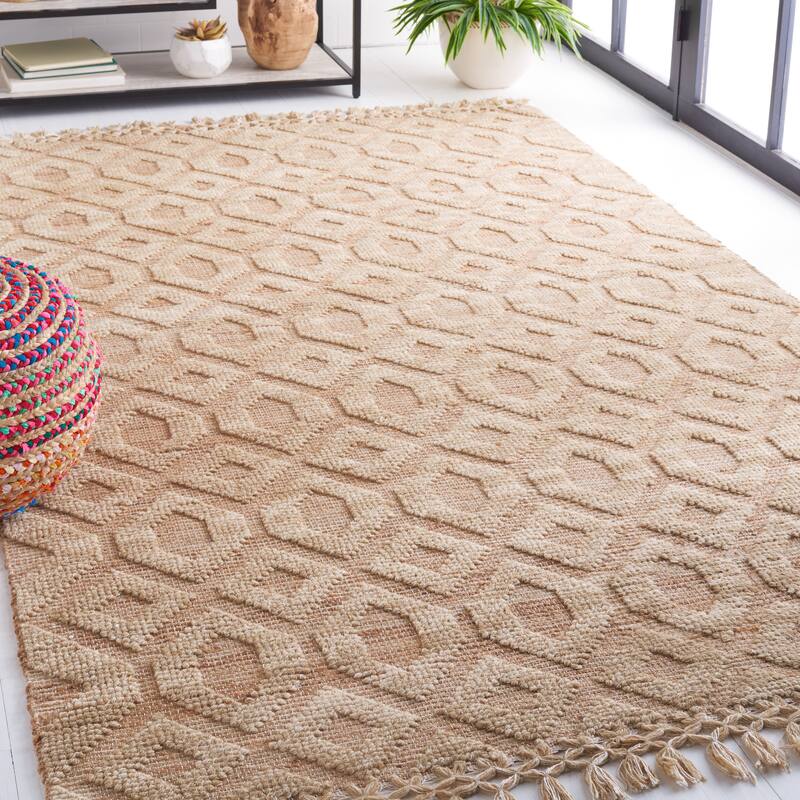 SAFAVIEH Flatweave Natural Fiber Mirca Jute & Wool Rug - 6' x 9' - Natural/Beige