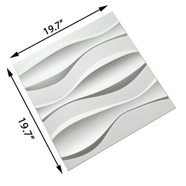 Art3d 3D Wall Panels PVC Wave Design III (32 Sq.Ft) - Bed Bath & Beyond ...