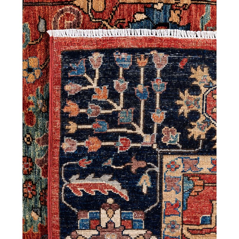 Serapi One-of-a-Kind Hand-Knotted Area Rug - Red - 9' 0" x 11' 9"