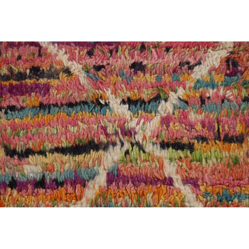 Trellis Plush Moroccan Oriental Area Rug Hand-Knotted Wool Carpet - 6'1" x 9'8"