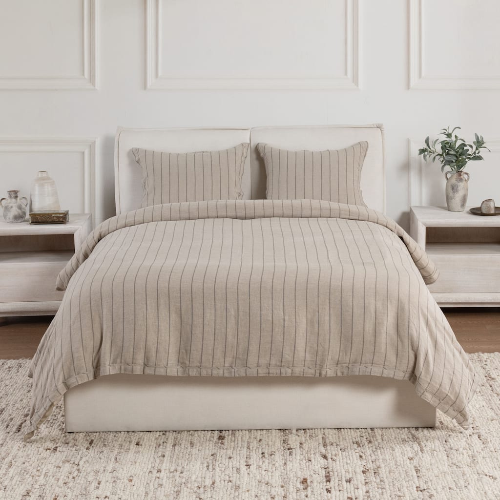 Villa by Classic Home Monaco 3-piece Belgian Linen Duvet Set