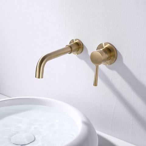 Round One-handle Wall-mounted Bathroom Basin Faucet - 8