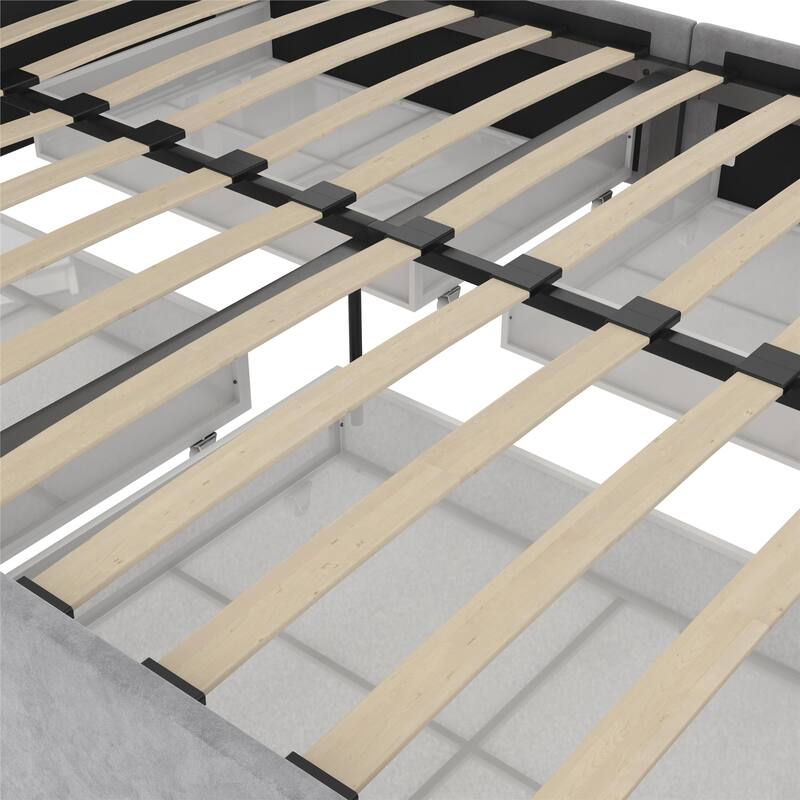 CosmoLiving Serena Upholstered Bed with Drawers