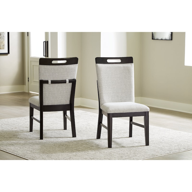 Signature Design by Ashley Neymorton Light Gray/Brown Dining Chair (Set of 2) - 20"W x 22"D x 39.5"H