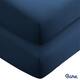 Bare Home 2-Pack Microfiber Fitted Bottom Sheets Deep Pocket - Twin XL - Dark Blue