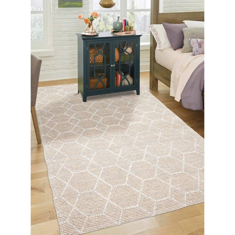 ECARPETGALLERY Braid weave Sienna Grey Wool Rug - 5'0 x 7'4
