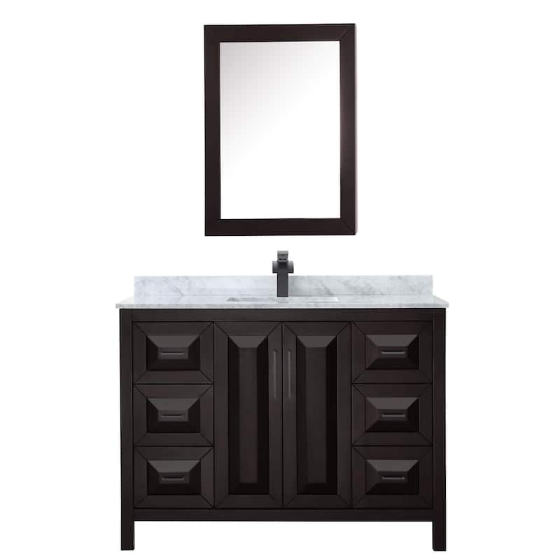 Wyndham Collection Daria 48" Free Standing Single Vanity Set with MDF