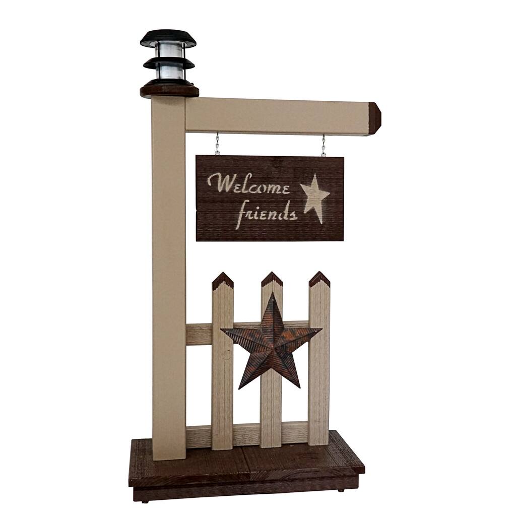 Lighted Welcome Friends Sign - Overstock - 33772154