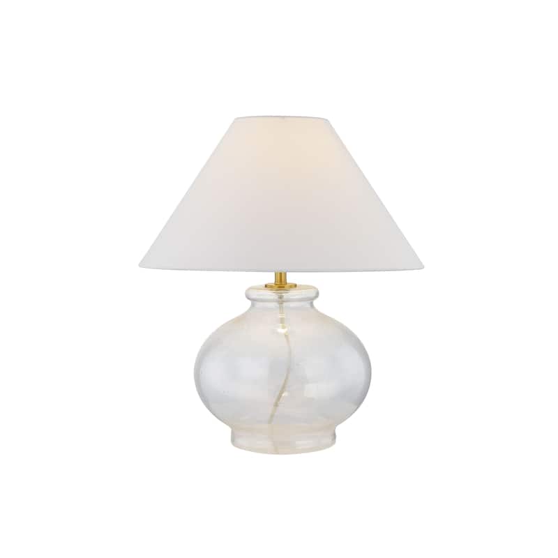 Cullman 23" Table Lamp with Linen Shade, Clear (Set of 2)