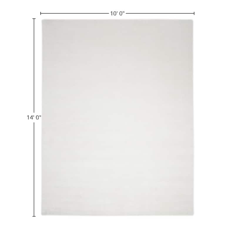 Overton Handmade Modern Contemporary Solid Area Rug - 10' x 14'