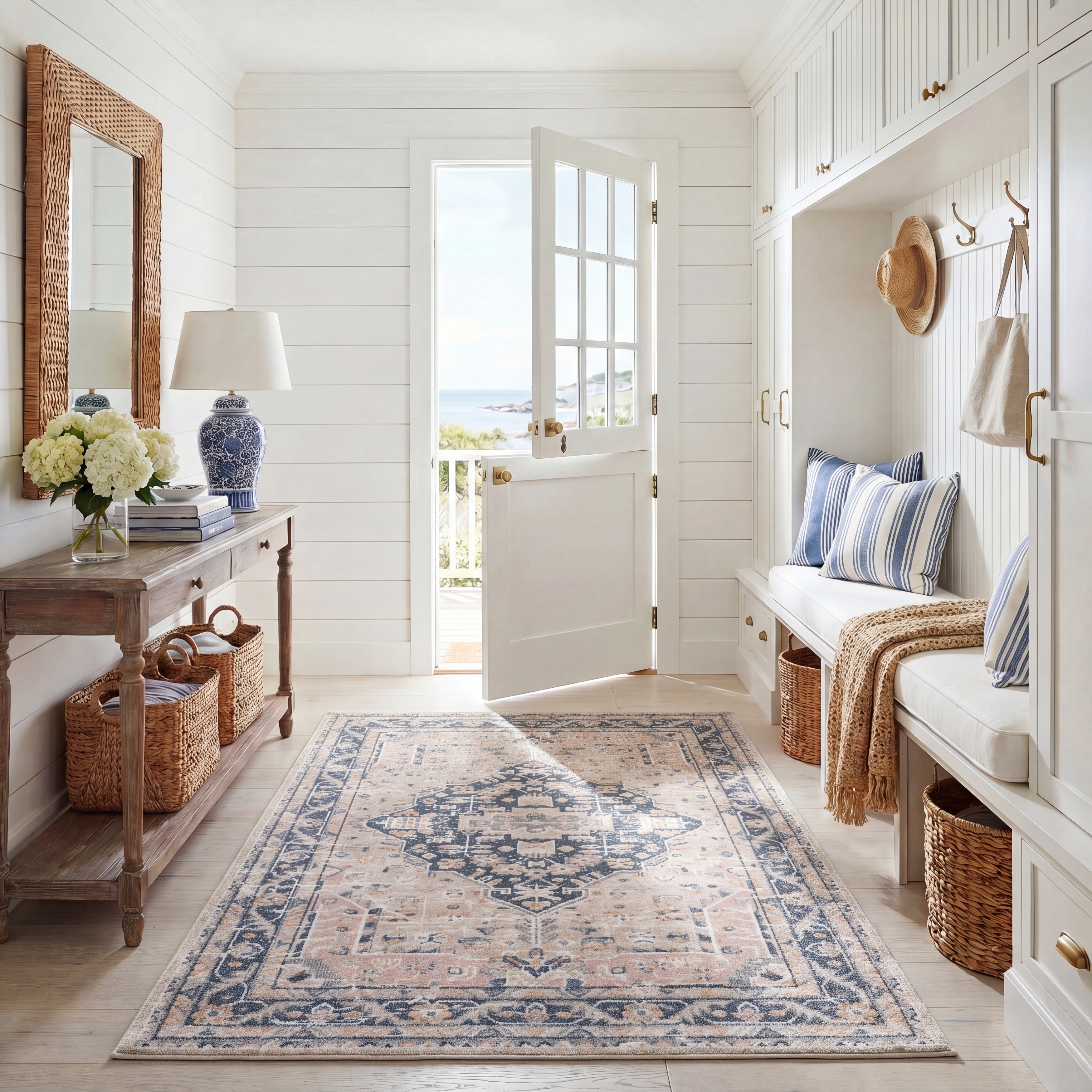 SAFAVIEH Blair Machine Washable Khadija Slip Resistant Rug