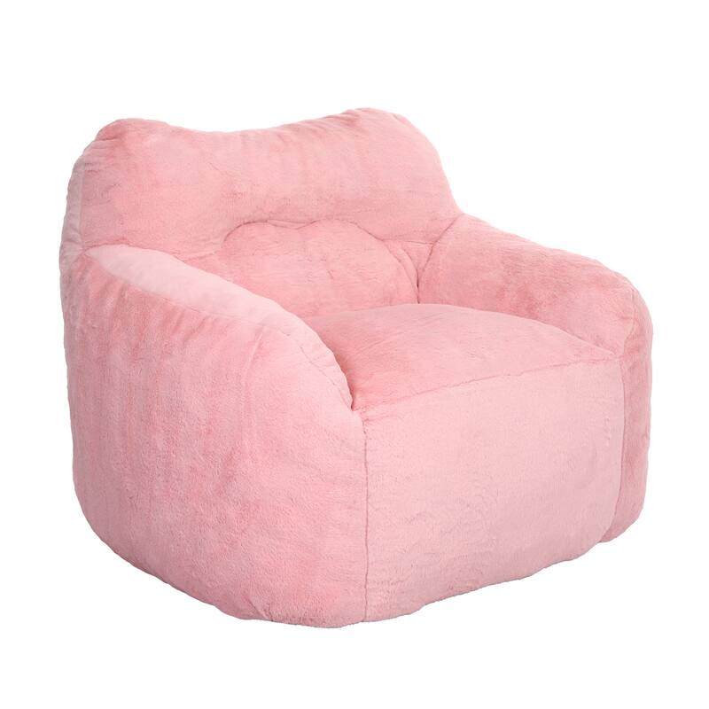 Oversized Memory Foam Bean Bag Chair Lazy Sofa with Armrests and Removable Cover for Living Room Bedroom
