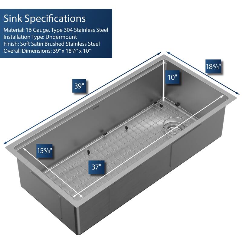 Karran USA WS-39-PK1 Elite Workstation 39" Undermount Single Basin