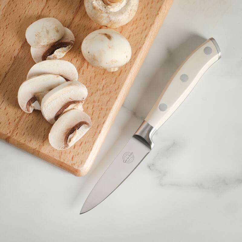 Sur La Table Kitchen Essential Tasting Kitchen German Steel Forged Full Tang Prfessional Knife with White Handle