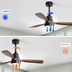 preview thumbnail 87 of 97, Sofucor 48/52 Inch Wood Ceiling Fan with Light and Remote/Smart App Voice Control, Dimmable Lights Included