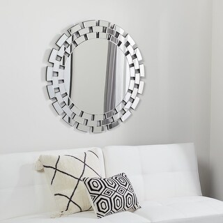 Devon Round Silver Wall Mirror