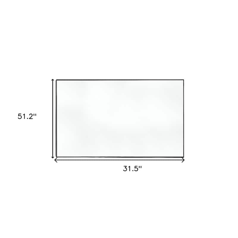 HomeRoots 51" Gold Metal Framed Full Length Hanging Mirror - 31.5
