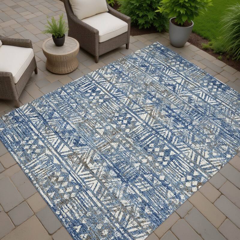 Machine Washable Indoor/ Outdoor Global Jara Chantille Rug