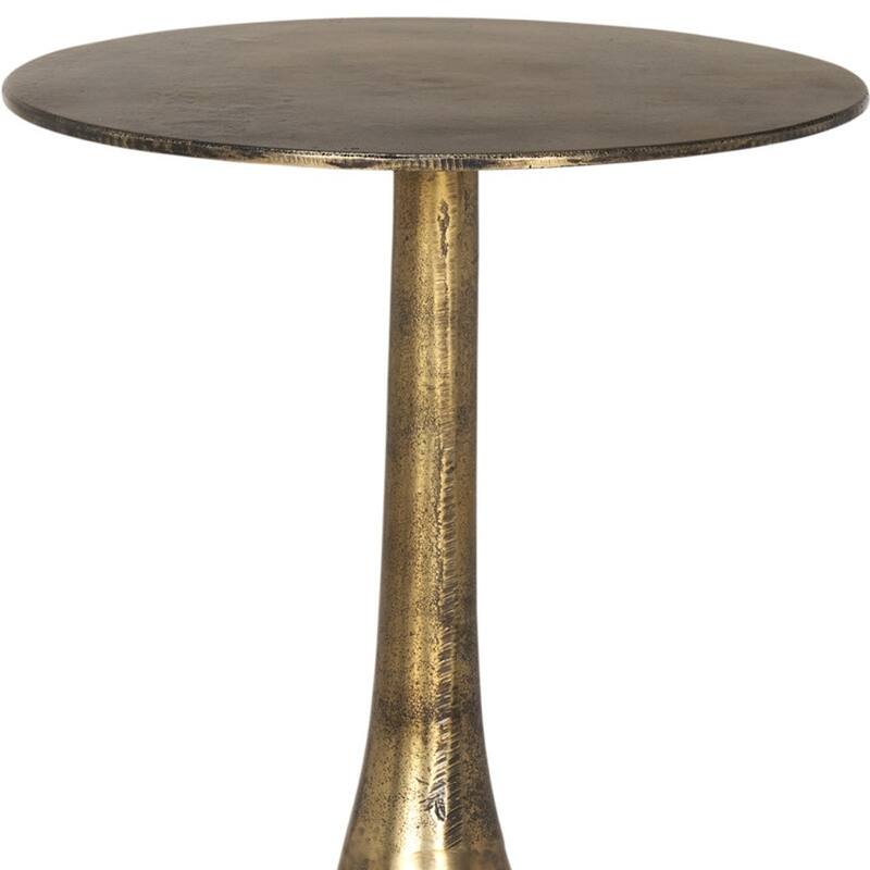 HomeRoots 13" Gold Iron and Metal Tray Table - 12.75 in. x 20.25 in. x 12.75 in.