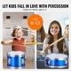 preview thumbnail 11 of 12, Kids Drum Set, 3-Piece, 14 in Beginner Drum Set with Adjustable Throne Cymbal Pedal Two Pairs of Drumsticks - 14 in