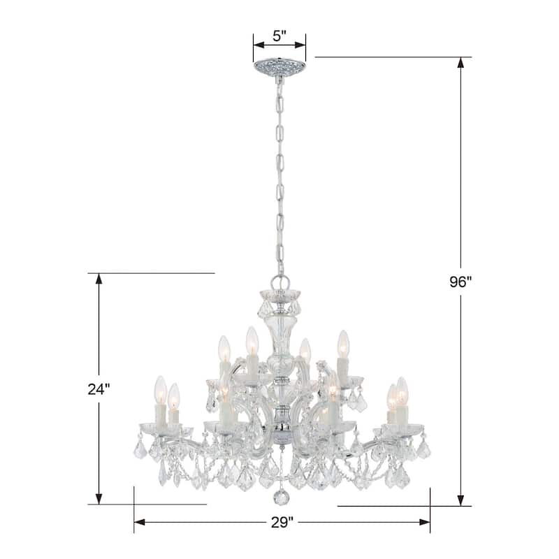 Crystorama Lighting Group Maria Theresa 12 Light 30" Wide Chandelier