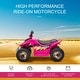 preview thumbnail 4 of 12, 6V Battery-Powered Toddler ATV, Motorized Quad for Ages 18-36 Months, 4 Wheels, Rechargeable, Pink