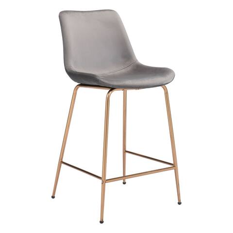 Brower Counter Chair Gray & Gold